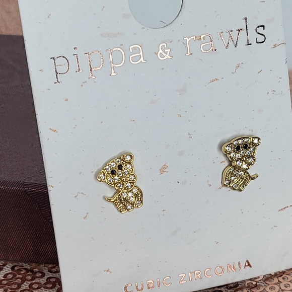 Pippa & rawls gold swivel dog earrings NWT - Picture 5 of 6